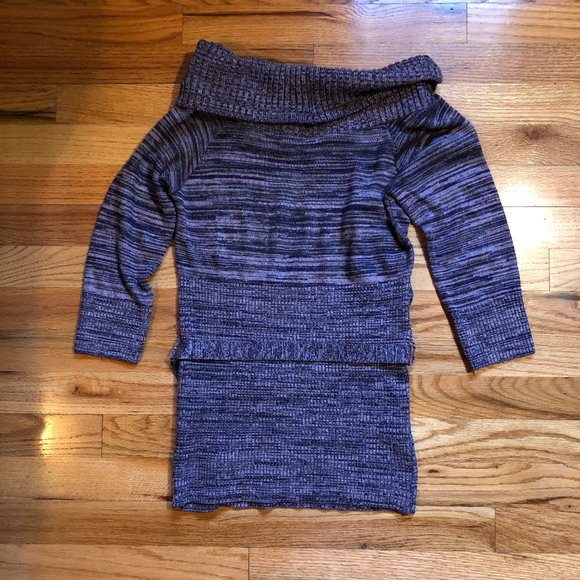 BCX PURPLE GREY OFF SHOULDER PULLOVER SWEATER M - Picture 5 of 10